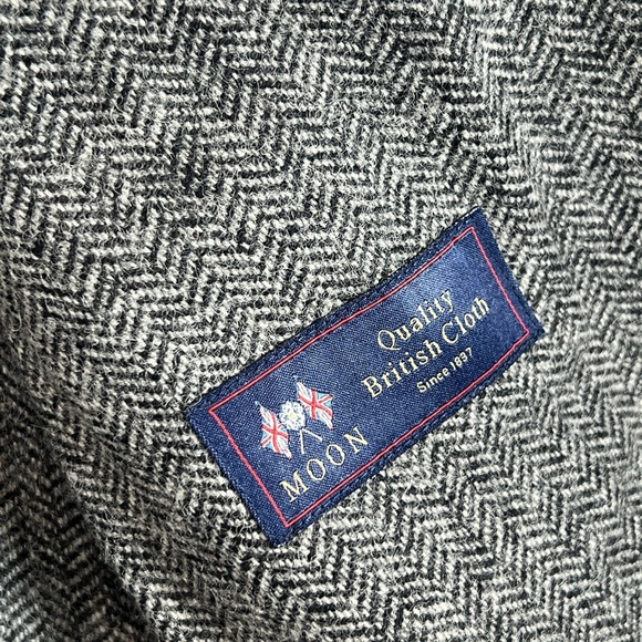 J. Crew Ludlow 38R British Moon Herringbone Classic Gray Brown Blazer - Picture 9 of 13